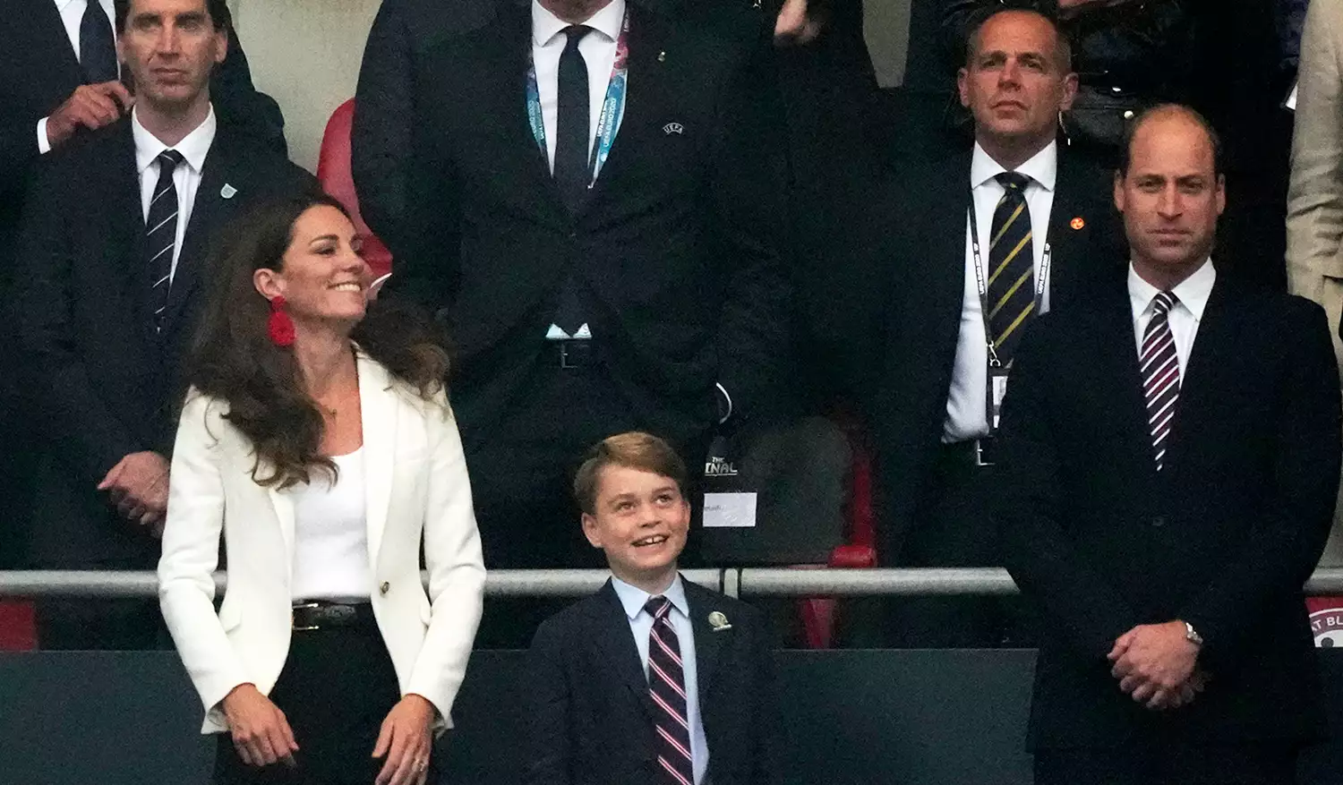 Kate Middleton, Prince George and Prince William. Frank Augstein/Pool/Getty